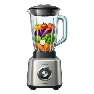 a blender with vegetables inside sticker