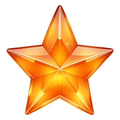 crystal stars orange sticker