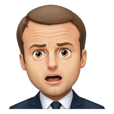 Emmanuel Macron in panic sticker