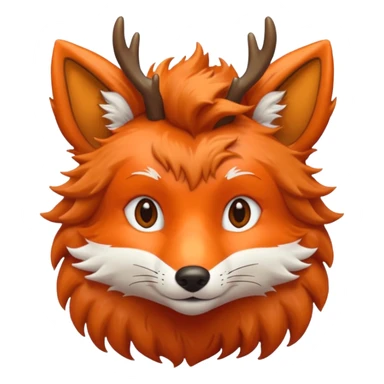 Fox with antlers sticker