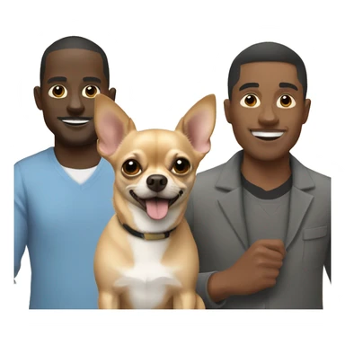  Chihuahua with black man sticker