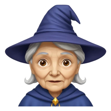 wizard old woman  sticker