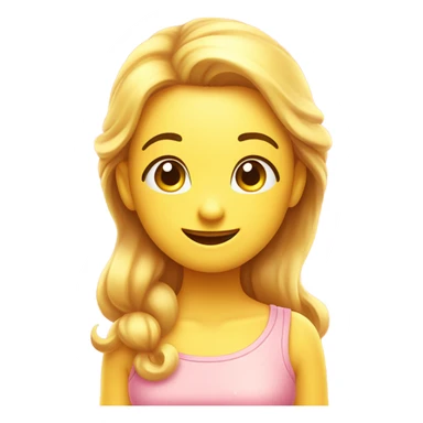 Excited flirty cute girly emoji sticker