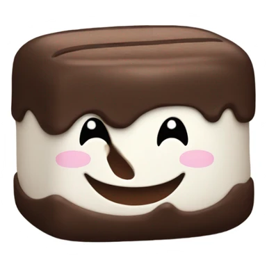 Marshmallow with chocolate  sticker