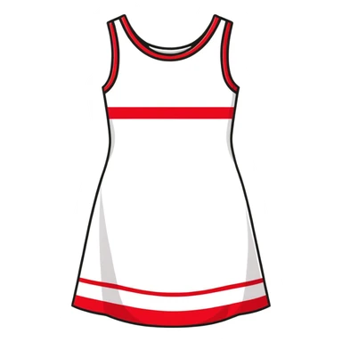 fashionable dress with red and green stripes sticker