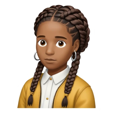 ASAP Rocky with braids and stylish outfit sticker
