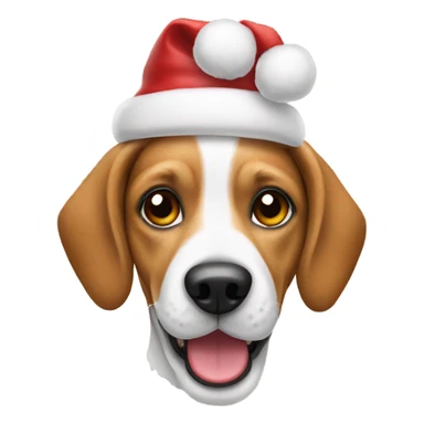 santa beagle dog sticker