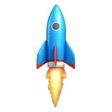 "Blue Ribbon" coloured rocket sticker