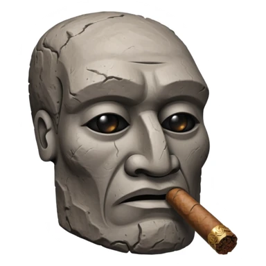 Easter island head smoking cigar sticker