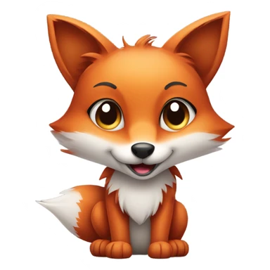 Kawaii Fox holding a sign sticker