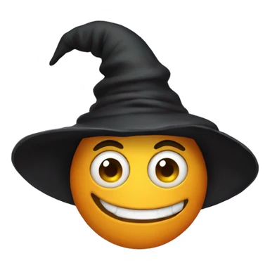Wearing a witches hat sticker