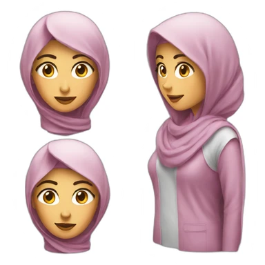 Arab woman car designer sticker