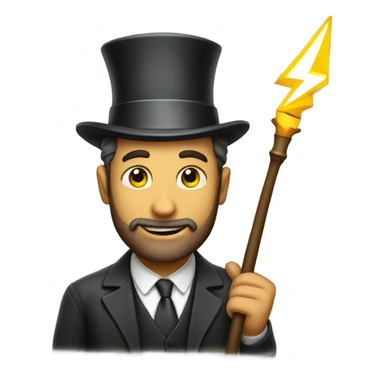 Jewish man with a lightning rod sticker