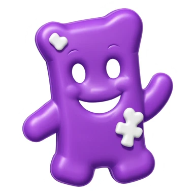 purple sour patch emoji sticker
