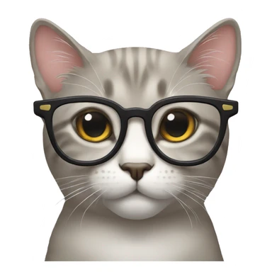Gato con lentes  sticker