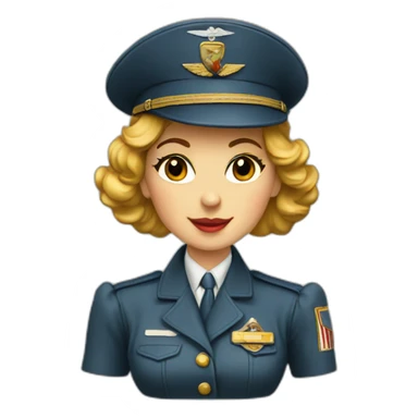 Aviatrice vintage sticker