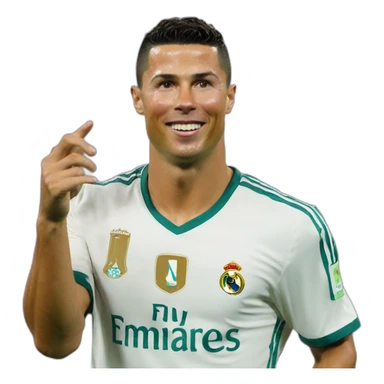 Ronaldo haciendo el siu en el aire  sticker