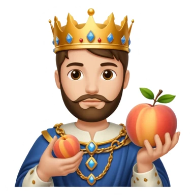 handsome king and peach sticker
