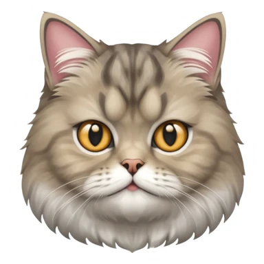 Tabby Persian cat head sticker