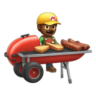 Bbq mariokart sticker