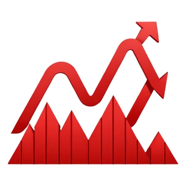 Chart Decreasing sticker