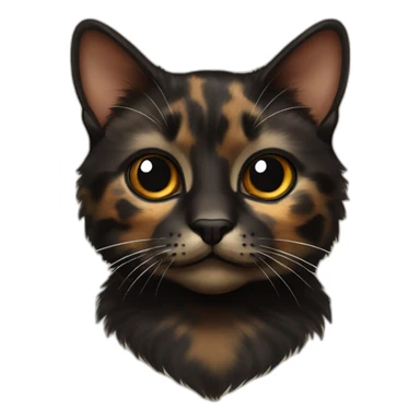 tortoiseshell Cat Black brown without white sticker