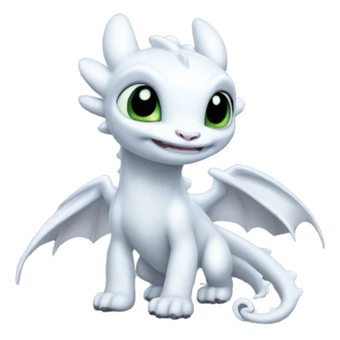 Light fury toothless dragon  sticker