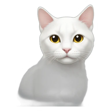 White Cat and Black Cat sticker