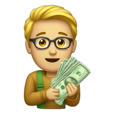 guy with money sticker