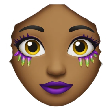Mardi gras girl sticker