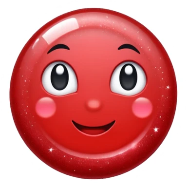 red glitter ping sticker