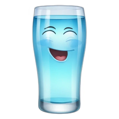 Rire avec un verre d'eau sticker