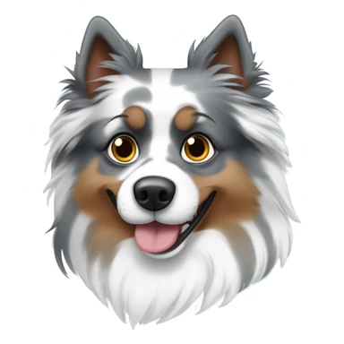 Blue Merle spitz nain with a One blue eye and One brown eyes  sticker