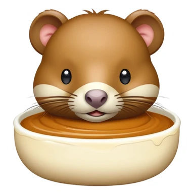 Una nutria haciéndose skincare  sticker