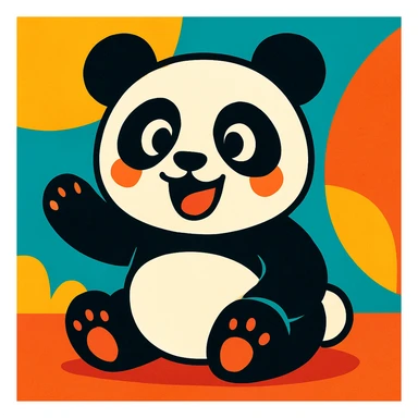 cartoon panda sticker