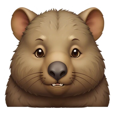 Cinematic Noble Wombat Portrait Emoji, Poised and regal, with a stout, muscular build and a dense, shaggy fur of earthy brown, deep-set soulful eyes with a hint of gruff wisdom, Simplified yet sharp and sophisticated features, highly detailed, glowing with a warm, dignified glow, high shine, intelligent and sturdy, stylized with an air of bushland majesty, focused and attentive, soft glowing outline, capturing the essence of a watchful and confident burrower, so majestic it feels as though it could plod out of the screen with effortless authority! sticker