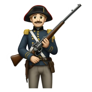 Enfield gun 1856 and soldier sticker