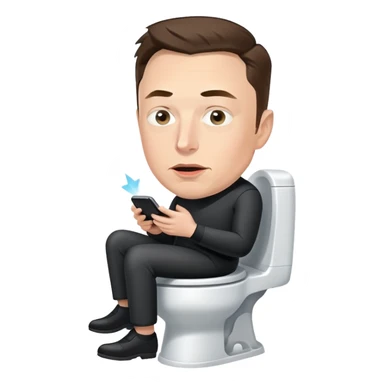 Elon Musk pooping teslas sticker