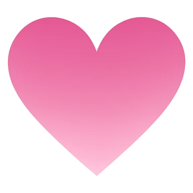 heart with a pink ombre gradient, clean digital illustration, no background sticker