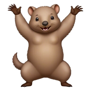 Wombat dancing sticker
