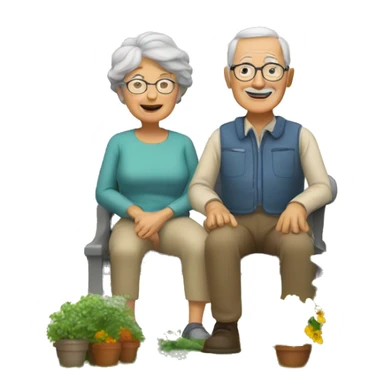 grandparents are gardens with plants sticker