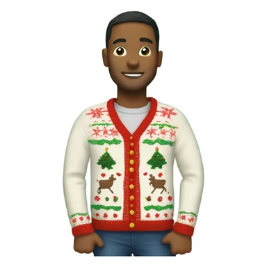 Ugly Christmas sweater sticker