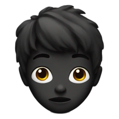 Confused black heart sticker