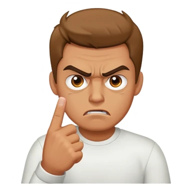 guy sticking middle finger up sticker