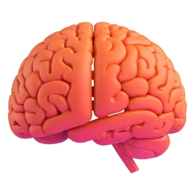 Make this brain emoji look 3D, keep Google brand colors, no text, transparent background. sticker