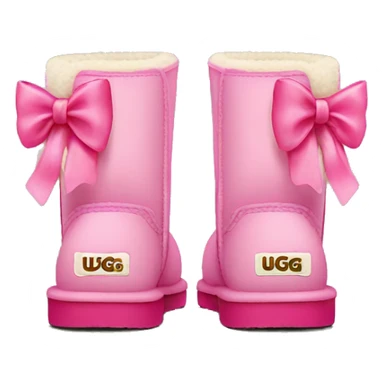 Ugg boots with little pink bows on top sticker