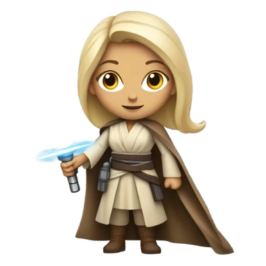 White Girl Jedi sticker