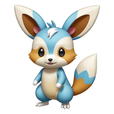 Victini-Oshawott-Minccino-Fakémon-hybrid-creature (full body)  sticker