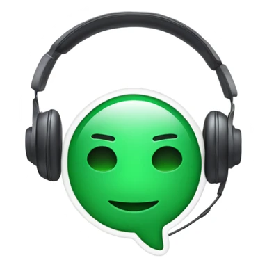 WHATSAPP ICON BUT WITH HEADPHONES (WHATSAPP ASSISTANT) sticker