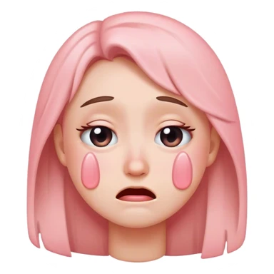 Blush crying emoji  sticker